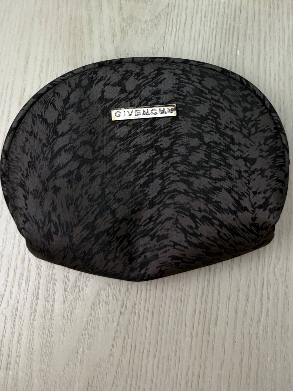 NWT Givenchy small Black Textured Round Makeup Pouch